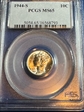 1944-S 10C MS65