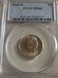 1943-D 5C MS66
