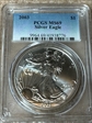 2003 $1 Silver Eagle MS69