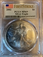 2002 $1 Silver Eagle First Strike MS69