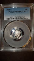 1989-S 10C PR70DCAM