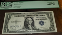3/31/2023 $1 Silver certificate  64PPQ