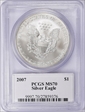 2007 $1 Silver Eagle MS70
