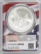 2012 $1 Silver Eagle Flag Picture Frame MS70