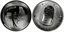 2019-P $1 Apollo 11 50th Anniversary First Strike Earth Rising AMF PR70DCAM