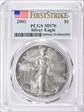 2003 $1 Silver Eagle First Strike MS70
