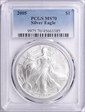 2005 $1 Silver Eagle MS70