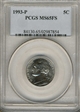 1993-P 5C MS65FS