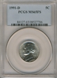 1991-D 5C MS65FS