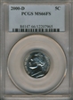 2000-D 5C MS66FS