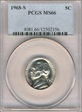 1968-S 5C MS66