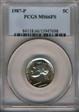 1987-P 5C MS66FS