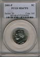 2001-P 5C MS67FS