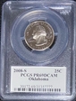 2008-S 25C Oklahoma PR69DCAM