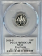 2021-S 10C Silver First Strike Leonard Buckley PR70DCAM