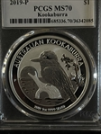 2019-P $1 Kookaburra Ag MS70