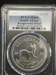 2021 1 Rand Krugerrand Silver MS69
