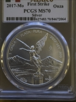 2017-Mo Onza Libertad Silver First Strike MS70