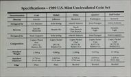 1989 1C-50C Mint Set MS70