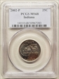 2002-P 25C Indiana MS68
