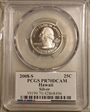 2008-S 25C Hawaii Silver PR70DCAM
