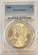 1883 $1 MS64