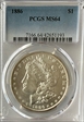 1886 $1 MS64