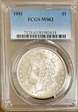 1881 $1 MS63