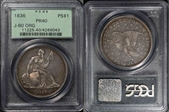 1836 $1 J-60 Original, Alignment I PR40