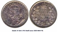 1913 10C Small Leaves MS64