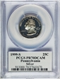 1999-S 25C Pennsylvania Silver PR70DCAM