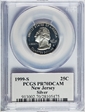 1999-S 25C New Jersey Silver PR70DCAM