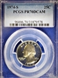 1974-S 25C PR70DCAM