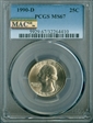 1990-D 25C MS67