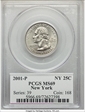 2001-P 25C New York MS69