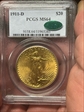 1911-D $20 MS64