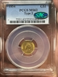 1854 G$1 Type 2 MS62