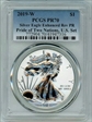 2019-W $1 Silver Eagle Enhanced Rev PR Pride of Two Nations, U.S. Set First Strike PR70