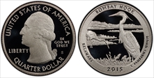 2015-S 25C Bombay Hook NP First Strike PR69DCAM