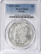 1878 7/8TF $1 Strong MS61