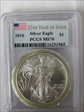 2010 $1 Silver Eagle MS70