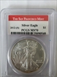 2012-(S) $1 Silver Eagle Struck at San Francisco MS70