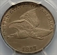 1857 1C Flying Eagle MS63