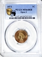 1873 1C Open 3 MS64RB