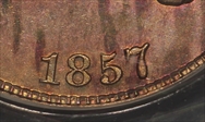 1857 1C Flying Eagle MS64