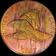 1857 1C Flying Eagle MS64