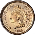 1860 1C Pointed Bust MS66