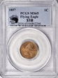 1857 1C Flying Eagle MS65