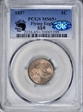 1857 1C Flying Eagle MS65+ 