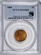 1866 1C MS65RB
